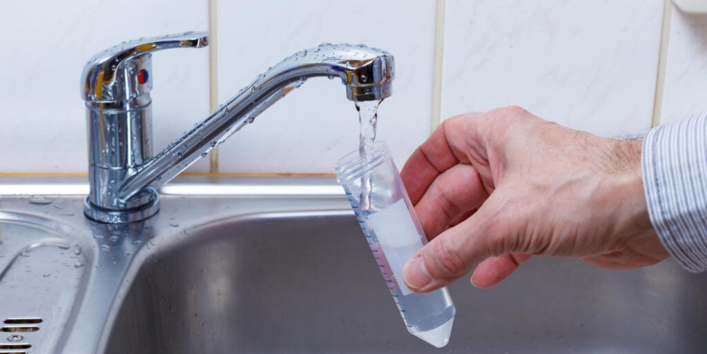 Collecting tap water for analysis